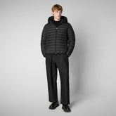 Men's Hooded Jacket Ezra in Black | Save The Duck