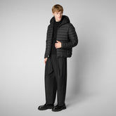 Men's Hooded Jacket Ezra in Black | Save The Duck