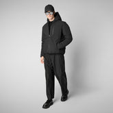 Men's Hooded Jacket Ezra in Black | Save The Duck