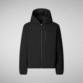 Man's Ezra Hooded Jacket in Black | Save The Duck