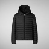 Men's Hooded Jacket Ezra in Black | Save The Duck