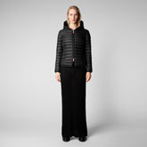 Women's Daisy Hooded Puffer Jacket in Black - New Arrivals | Save The Duck