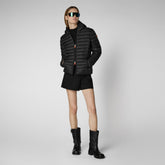 Women's Daisy Hooded Puffer Jacket in Black | Save The Duck