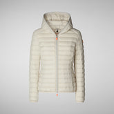 Women's Daisy Hooded Puffer Jacket in Rainy Beige | Save The Duck