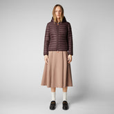 Women's Daisy Hooded Puffer Jacket in Burgundy Black - Women's Classic Soul Guide | Save The Duck