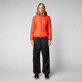 Women's Daisy Hooded Puffer Jacket in Poppy Red - Fall Winter 2023 Women's Collection | Save The Duck