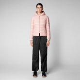 Women's Daisy Hooded Puffer Jacket in Blush Pink - Women's Collection | Save The Duck