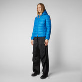 Women's Daisy Hooded Puffer Jacket in Blue Berry | Save The Duck