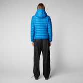 Women's Daisy Hooded Puffer Jacket in Blue Berry - New Fall Colors | Save The Duck