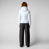 Women's Daisy Hooded Puffer Jacket in Foam Grey - All Save The Duck Products | Save The Duck
