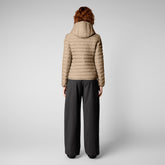 Women's Daisy Hooded Puffer Jacket in Dune Beige - Puffer Jackets & Coats | Save The Duck