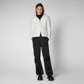 Women's Daisy Hooded Puffer Jacket in Off White | Save The Duck