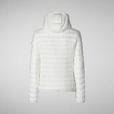 Women's Daisy Hooded Puffer Jacket in Off White | Save The Duck