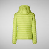 Women's Hooded Puffer Jacket Daisy in Lichen Green | Save The Duck