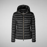 Women's Alexis Hooded Puffer Jacket in Blue Fog | Save The Duck