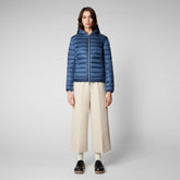 Women's Alexis Hooded Puffer Jacket in Navy Blue - Blue Collection | Save The Duck