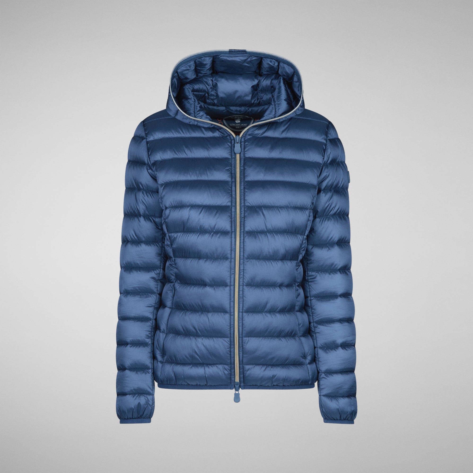 Women's Alexis Hooded Puffer Jacket in Navy Blue - Save The Duck