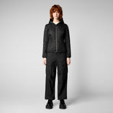 Women's Alexis Hooded Puffer Jacket in Black - Women's Icons Collection | Save The Duck