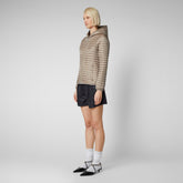 Women's Alexis Hooded Puffer Jacket in Pearl Grey | Save The Duck