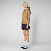 Women's Alexis Hooded Puffer Jacket in Biscuit Beige - Jacket Collection | Save The Duck