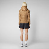 Women's Alexis Hooded Puffer Jacket in Biscuit Beige - Women's Icons Collection | Save The Duck