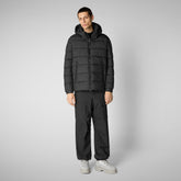 Men's animal free hooded Animal free Puffer jacket Boris in Black - View all Men | Save The Duck