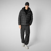 Men's animal free hooded Animal free Puffer jacket Boris in Black - View all Men | Save The Duck