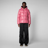 Women's Lois Hooded Puffer Jacket in Bloom Pink | Save The Duck