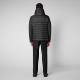 Men's Roman Hooded Puffer Jacket in Black - GIGA Collection | Save The Duck