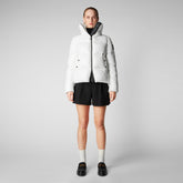 Women's Isla Puffer Jacket in Off White - Holiday Party Collection | Save The Duck