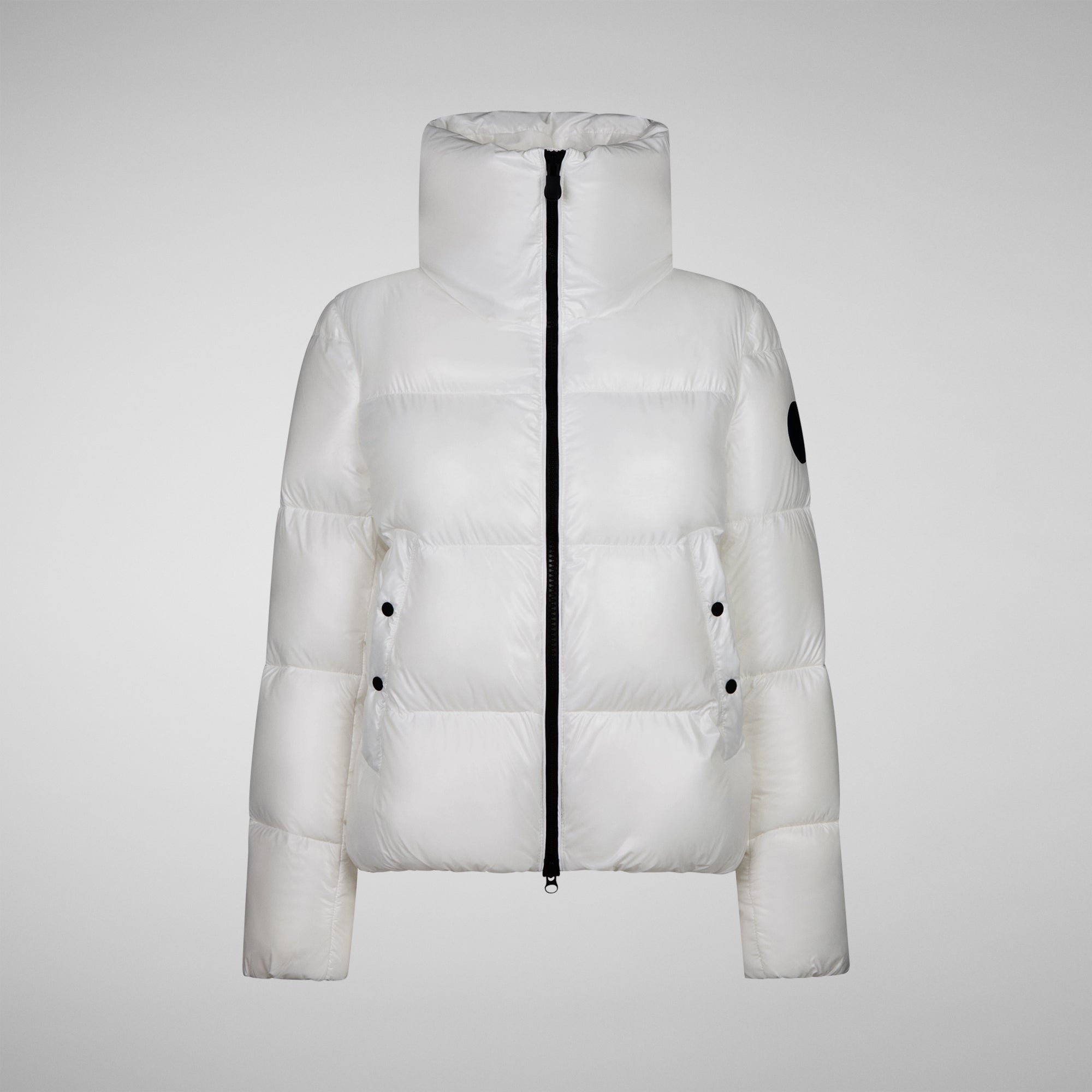 Women's Isla Puffer Jacket in Off White - Save The Duck