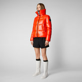 Women's Isla Puffer Jacket in Poppy Red - Red Collection | Save The Duck