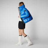 Women's Isla Puffer Jacket in Blue Berry - Women's Sale | Save The Duck