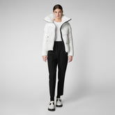 Women's Isla Puffer Jacket in Off White - Women's Icons | Save The Duck