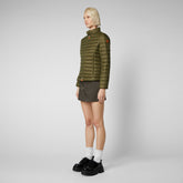 Women's Carly Puffer Jacket in Dusty Olive | Save The Duck