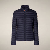 Women's Animal free puffer Jacket Carly in navy blue - Animal-Free Puffer Jackets for Women | Save The Duck