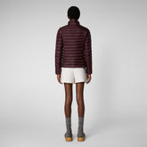 Women's Carly Puffer Jacket in Burgundy Black | Save The Duck