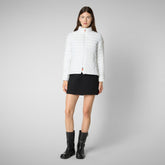 Women's Carly Puffer Jacket in Off White - Winter Whites Collection | Save The Duck