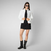 Women's Carly Puffer Jacket in Off White - Winter Whites Collection | Save The Duck