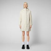 Women's Maya Raincoat in Shore Beige - All Save The Duck Products | Save The Duck