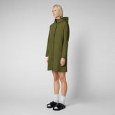 Women's Maya Raincoat in Dusty Olive - All Save The Duck Products | Save The Duck