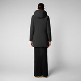 Women's Rachel Hooded Raincoat in Black - Rainy Collection | Save The Duck