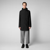 Men's Dacey Hooded Raincoat in Black - Rainwear | Save The Duck