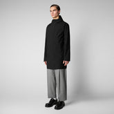 Men's Dacey Hooded Raincoat in Black - Rainwear | Save The Duck