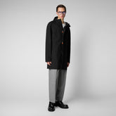 Men's Dacey Hooded Raincoat in Black | Save The Duck