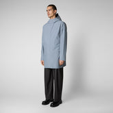 Men's Dacey Hooded Raincoat in Rain Grey - Men's Sale | Save The Duck
