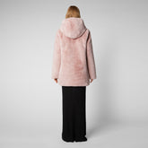 Women's Bridget Faux Fur Reversible Hooded Coat in Blush Pink | Save The Duck