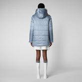 Women's Bridget Faux Fur Reversible Hooded Coat in Blue Fog | Save The Duck
