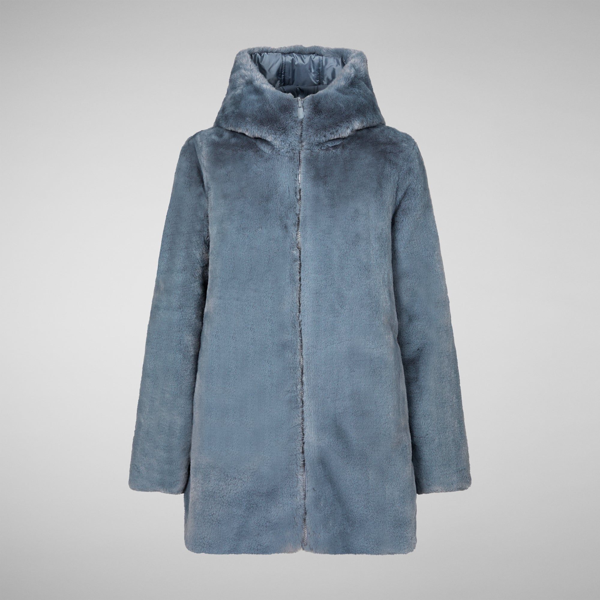 blue duck reversible fur coat