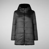 Women's Hooded Reversible Coat Bridget in Brown Black | Save The Duck